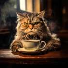 Caffeine Cats (14) Art Print