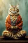 Cat yoga 1 Art Print