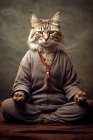 Cat yoga 2 Art Print