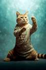 Cat yoga 4 Art Print