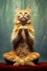 Cat yoga 5 Art Print