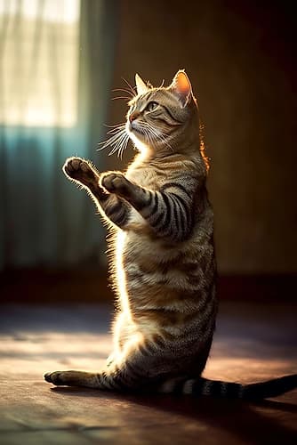 Cat yoga 6 Animals Print