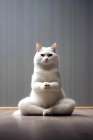 Cat yoga 7 Art Print