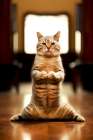 Cat yoga 12 Art Print