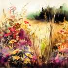 Idyllic Meadow (7) Art Print
