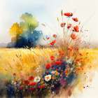Idyllic Meadow (9) Art Print