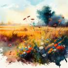 Meadow Nature Art (1) Art Print