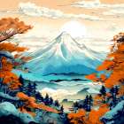 Japan World Illustration (8) Art Print
