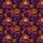 Pattern 2 flowers purple Art Print