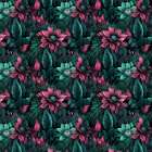Pattern 4 pink flowers Art Print