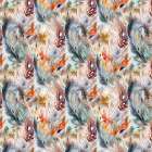 Pattern 14 feathers Art Print