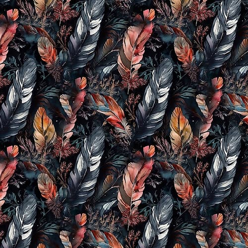 Pattern 15 feathers Art Print