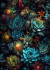 Flowers plant art succulents and cacti Art Print