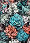Flowers plant art succulents and cacti Art Print