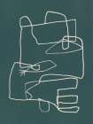 Line art abstract portrait Minimalist Print