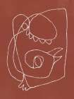 Line art bird abstract Art Print
