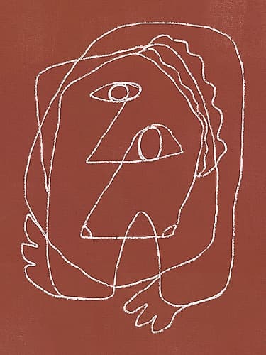 Line art abstract - Nude Modern Print