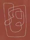 Line art abstract - Mother and the baby Art Print