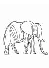 Line Elephant Minimalist Print