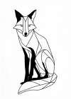 Line Fox Minimalist Print