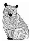 Lines art Bear Art Print