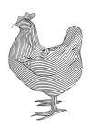Lines art Chicken Minimalist Print