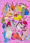 Woman in Dresses Art Print