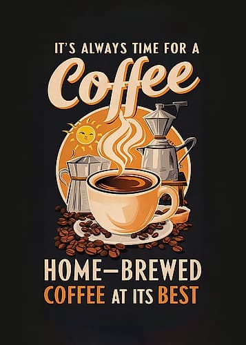 ItAnd#039;s Always Time for a Coffee Coffee Print