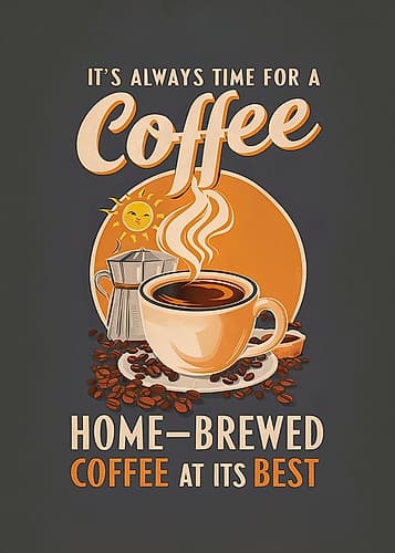 ItAnd#039;s Always Time for a Coffee Coffee Print