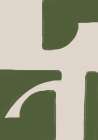 Green Beige Modern Art Print