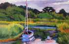 Boat In Little Pleasant Bay Art Print