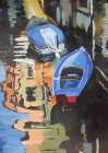 Boats On the Canal Art Print
