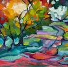 Colorful Path Art Print