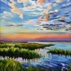 Colors of Sunset On PaineAnd#039;s Creek Art Print