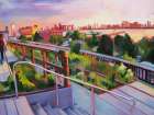 High Line Sunset Art Print