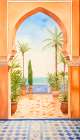 Mediterranean Patio Art Print