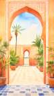 Mediterranean Patio Iii Art Print