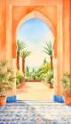 Mediterranean Patio Ii Art Print