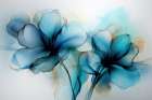 Floral Blues Ii Art Print