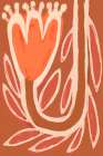 Upwards (Orange) Minimalist Print