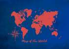 Map of the World (1) Minimalist Print