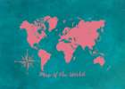 Map of the World (3) Minimalist Print