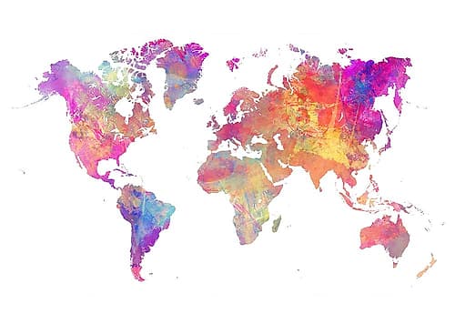 Map of the World (6) Art Print