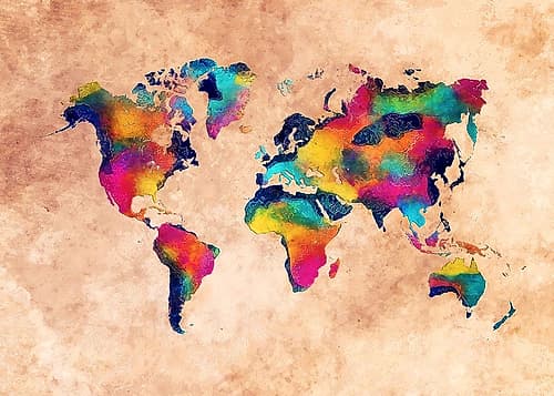 Map of the World (10) Art Print