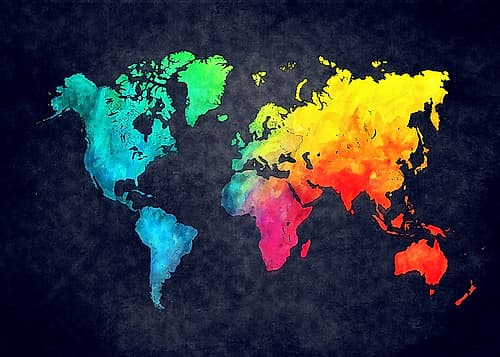 Map of the World (11) Art Print