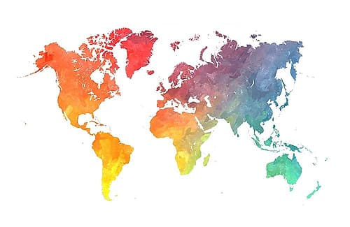 Map of the World (17) Art Print