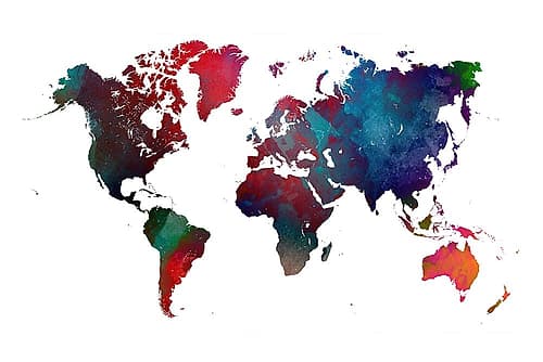 Map of the World (20) Art Print
