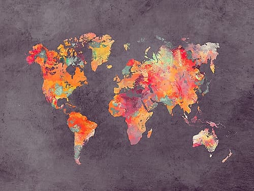 Map of the World (25) Art Print