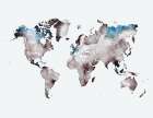 Map of the World (26) Minimalist Print