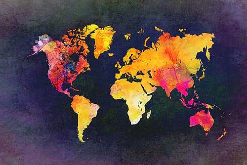 Map of the World (29) Art Print